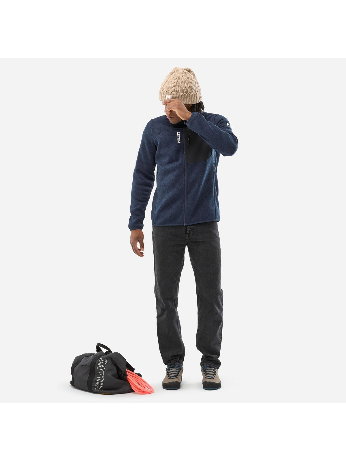 Bluza męska MILLET M Chamonix Knit Jkt M granatowa