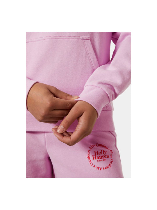 Bluza dresowa damska HELLY HANSEN W Core Graphic Hoodie różowy - Adventure Sports
