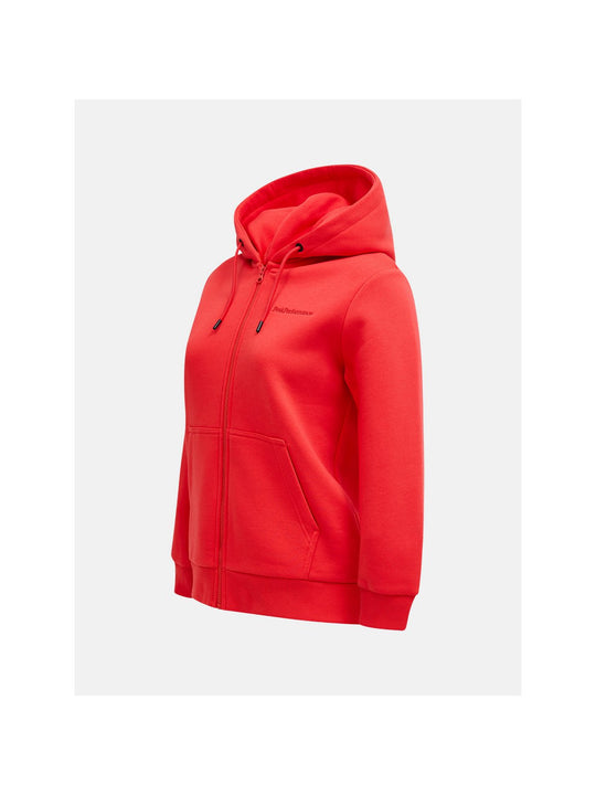 Bluza PEAK PERFORMANCE Original Small Logo Zip Hood Women czerwony - Adventure Sports
