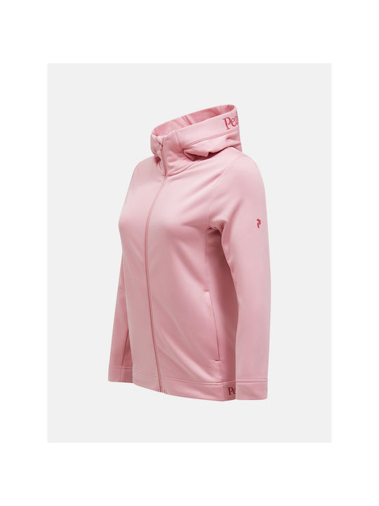 Bluza damska mid layer Peak Performance W Rider Tech Zip Hood różowy - Adventure Sports
