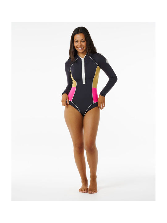 Kostium RIP CURL Hibiscus Heat Splice Upf Ssuit czarny - Lycra - Adventure Sports
