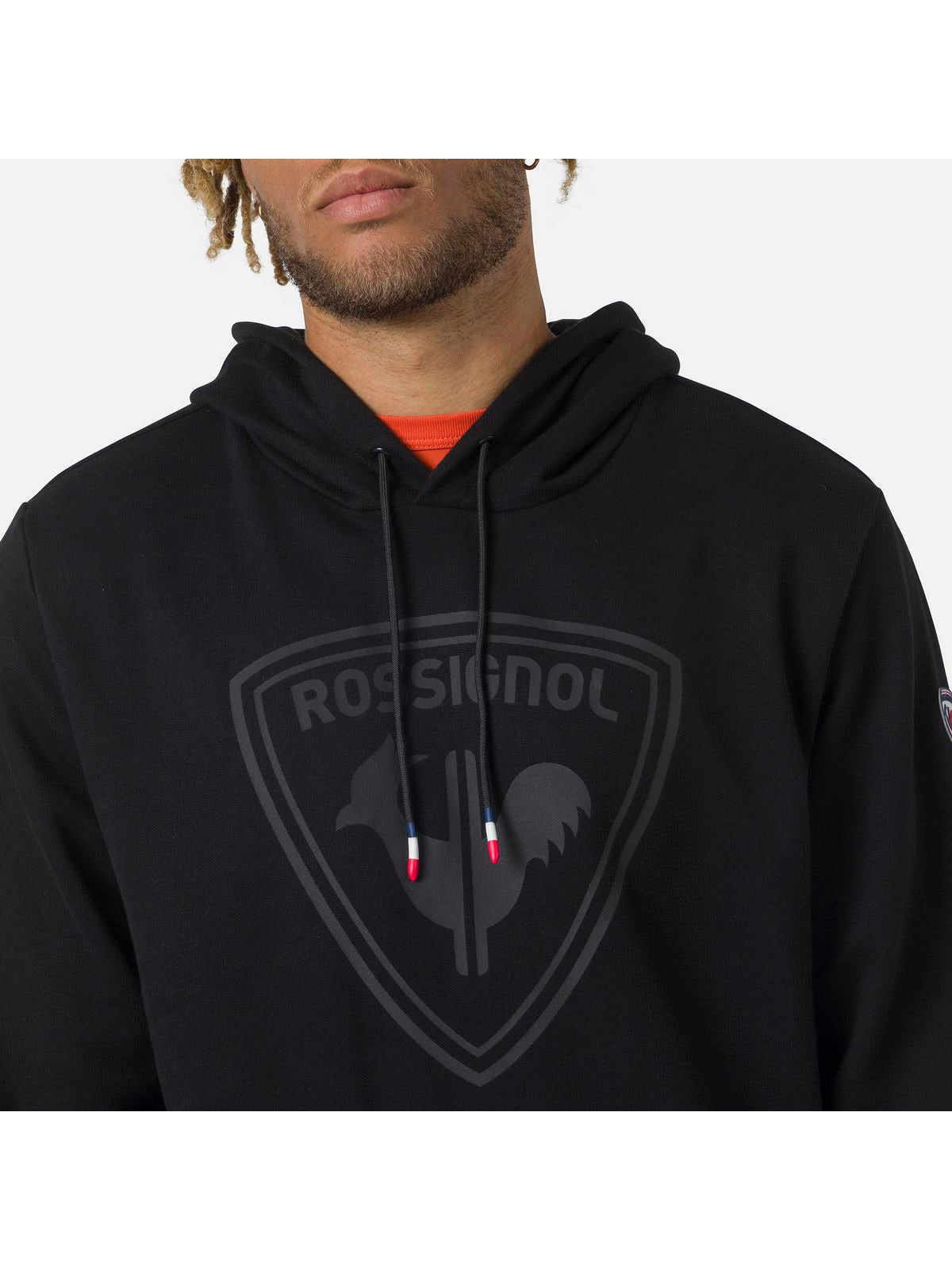 Bluza męska z kapturem Rossignol LOGO SWEAT HOOD FL czarny - Adventure Sports