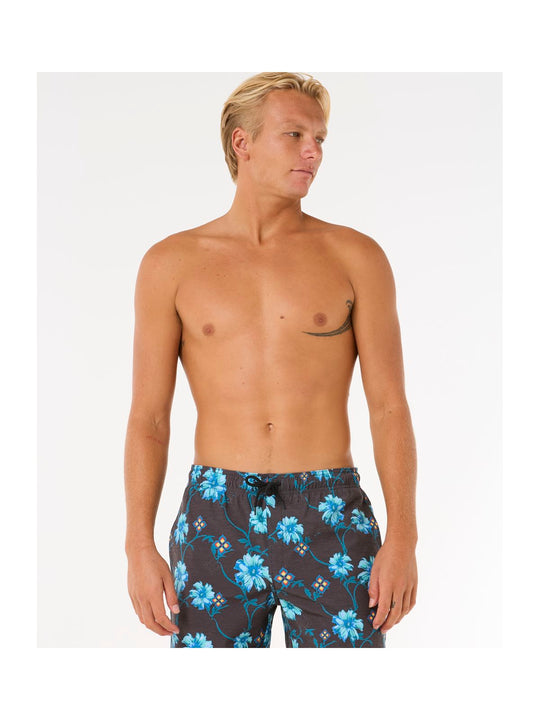 Szorty kąpielowe męskie RIP CURL Surf Revival Floral Volley czarne
