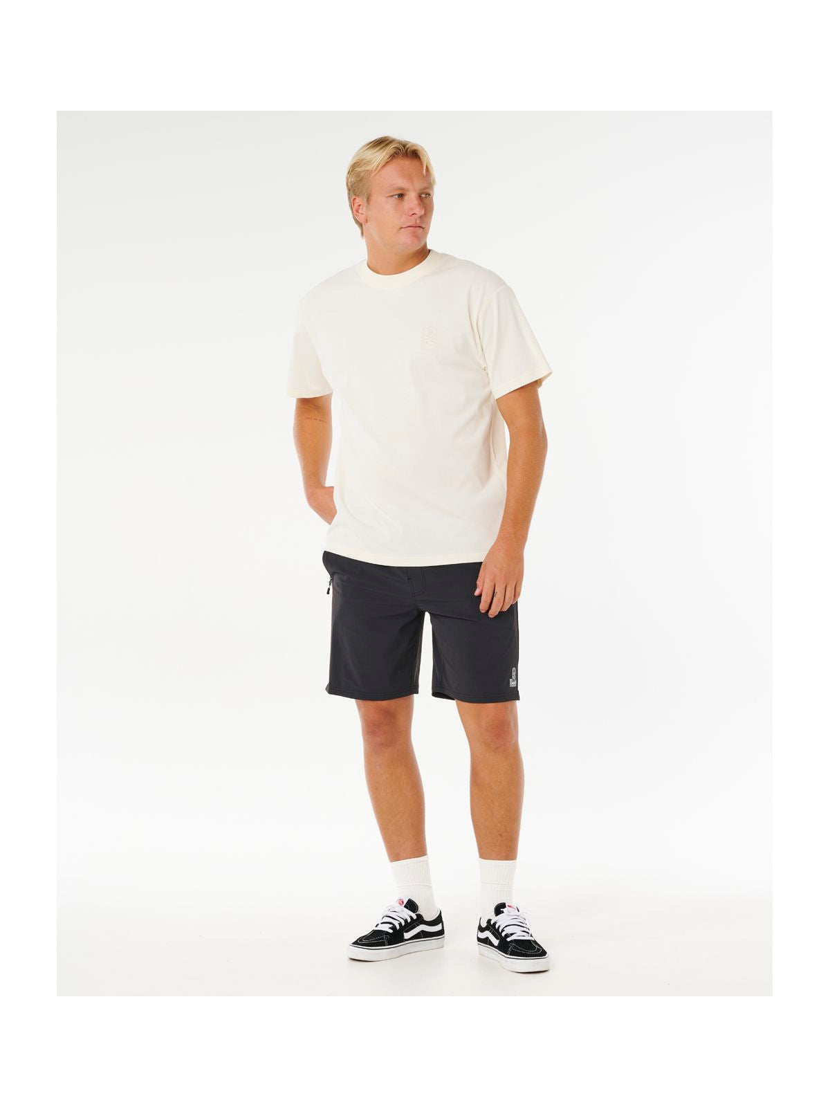 Koszulka męska RIP CURL Search Embroidery Tee biała