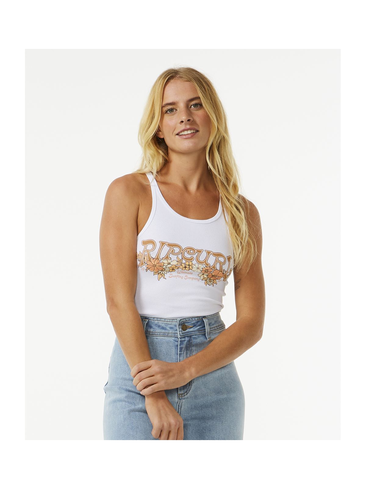 Koszulka RIP CURL Endless Summer Ribbed Tank biały - Adventure Sports