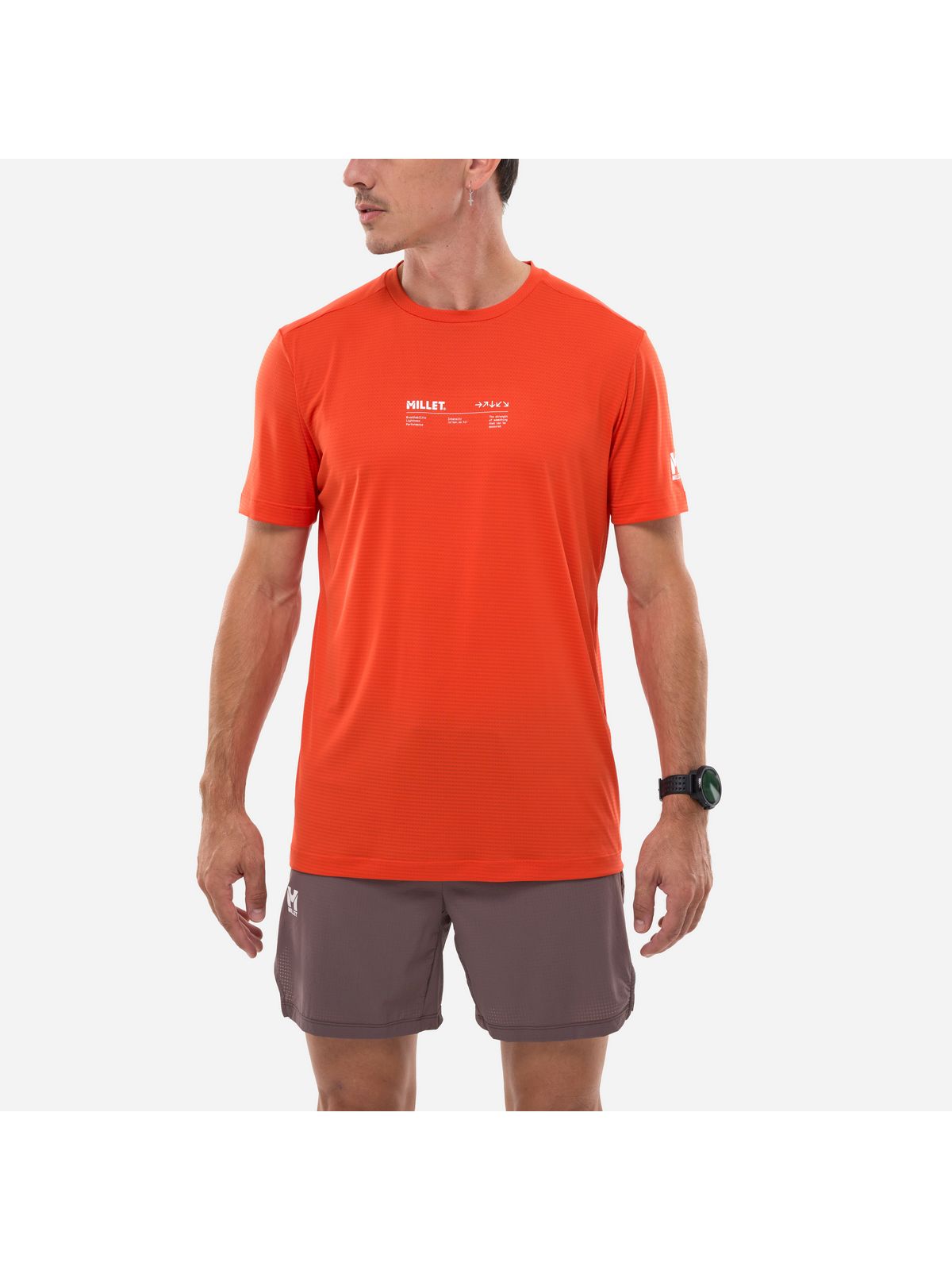 Koszulka męska MILLET Intense Essential Ts Ss M czerwona