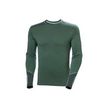 Koszulka męska HELLY HANSEN Lifa Merino Midweight Crew  kolor zielony
