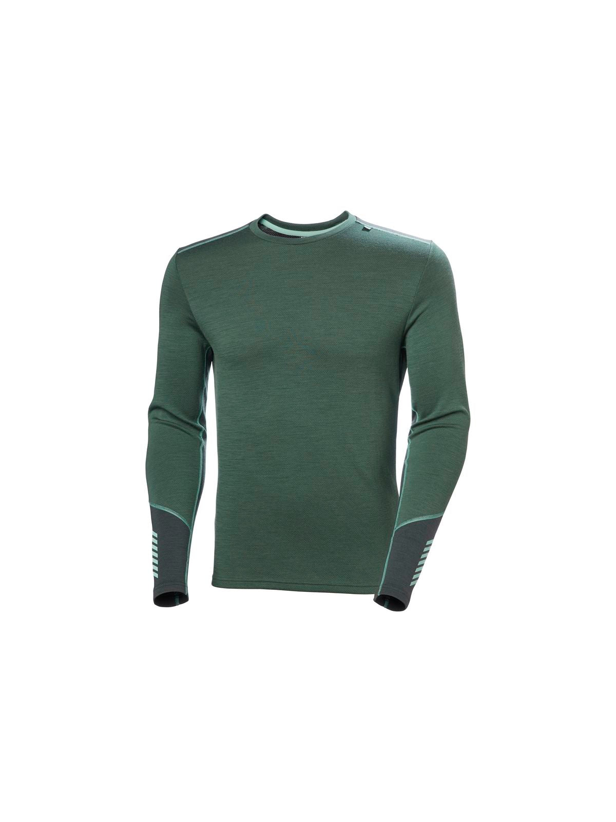 Koszulka męska HELLY HANSEN Lifa Merino Midweight Crew  kolor zielony