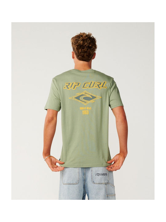 Koszulka męska RIP CURL Fade Out Icon Tee zielona
