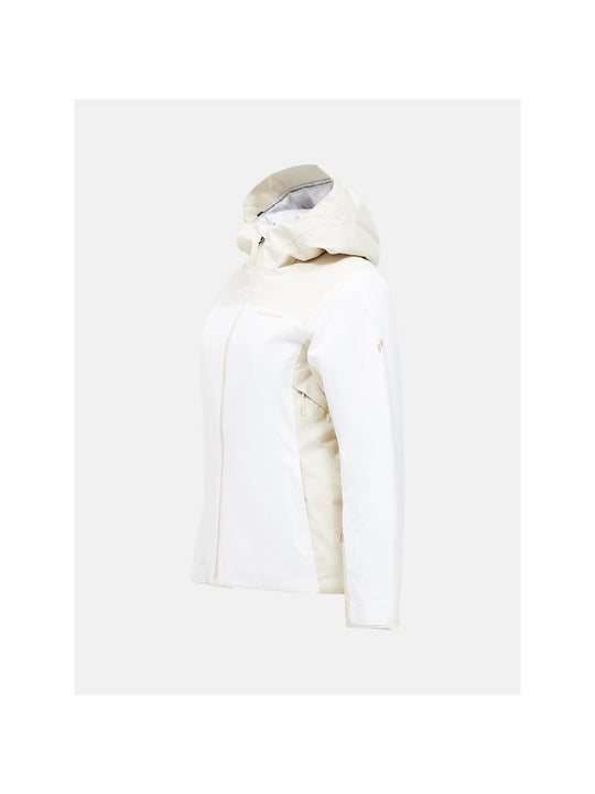 Kurtka narciarska damska PEAK PERFORMANCE Anima Blocked HIPE 2L Insulated Shell Jacket biała
