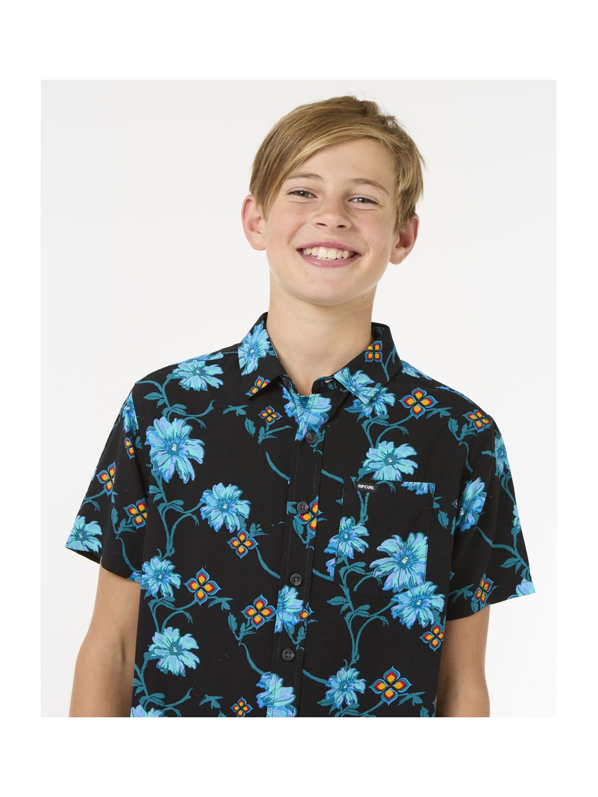 Koszula RIP CURL Surf Revival S/S Shirt-Boy czarny