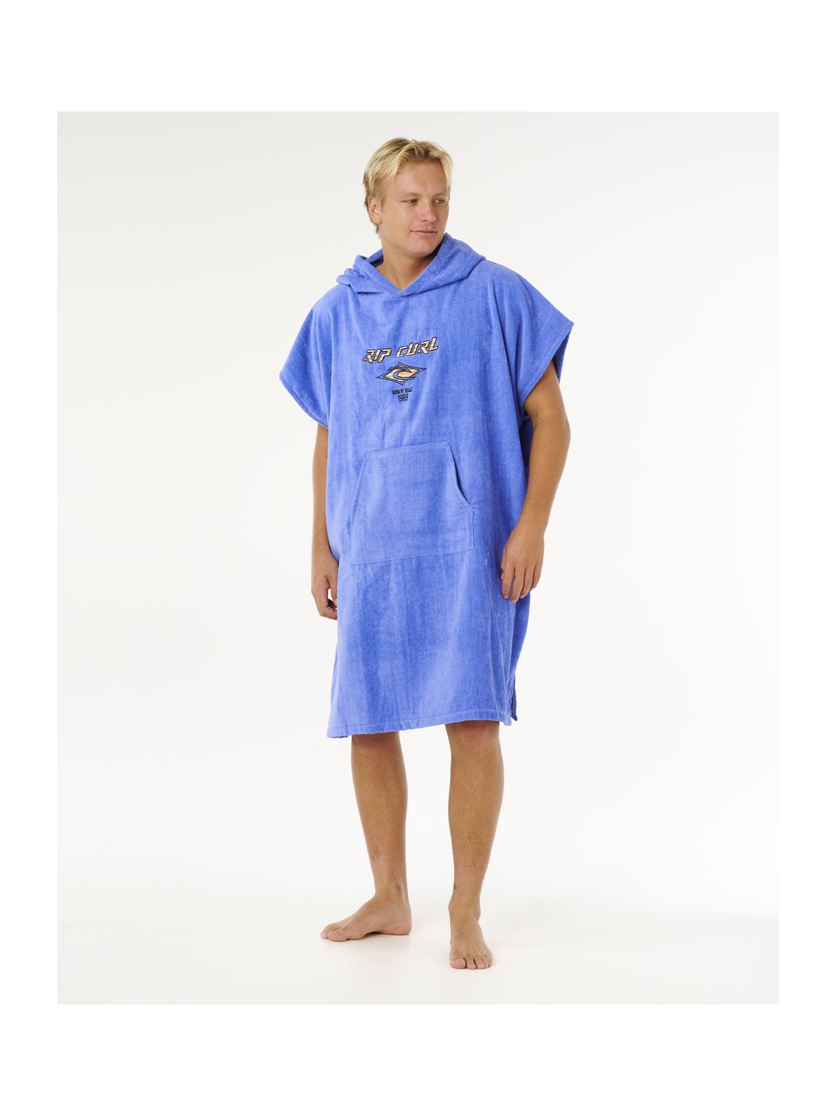 Ponczo męskie RIP CURL Logo Hooded Towel niebieskie