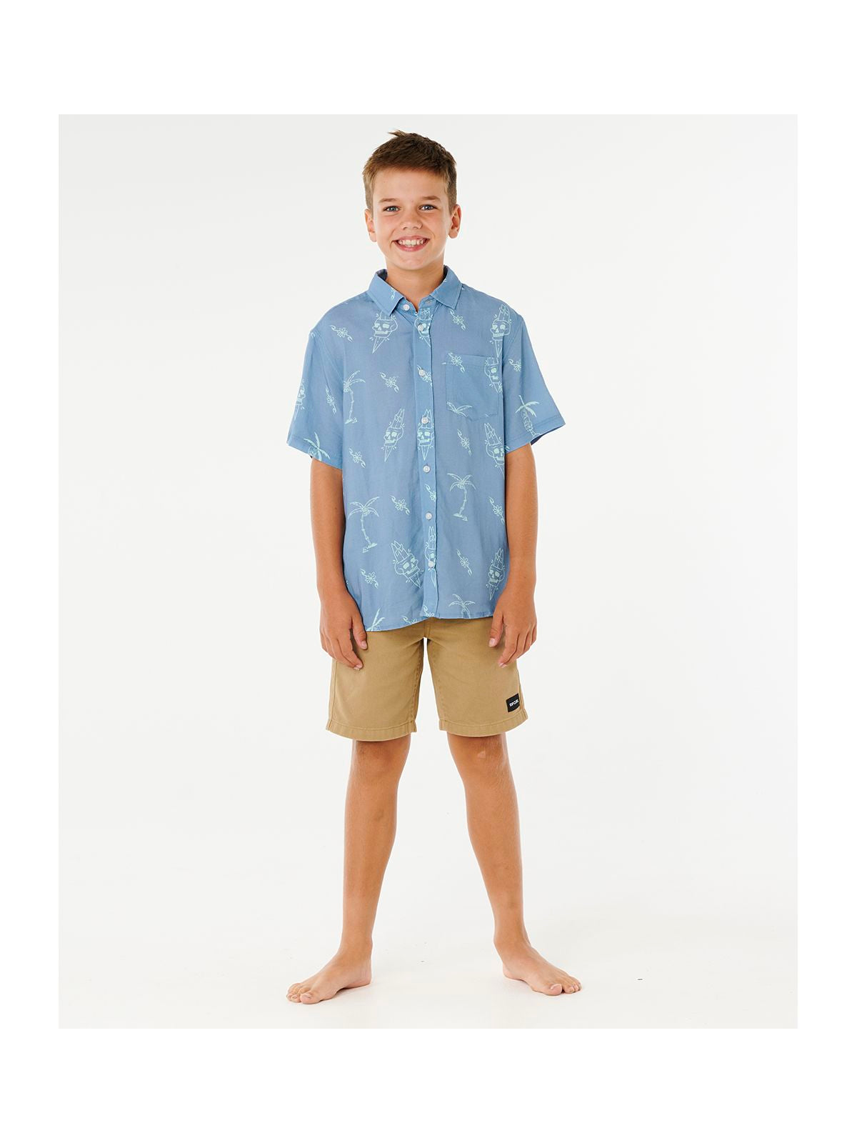 Koszula chłopięca RIP CURL Eternal Shred Ss Shirt-Boy niebieska