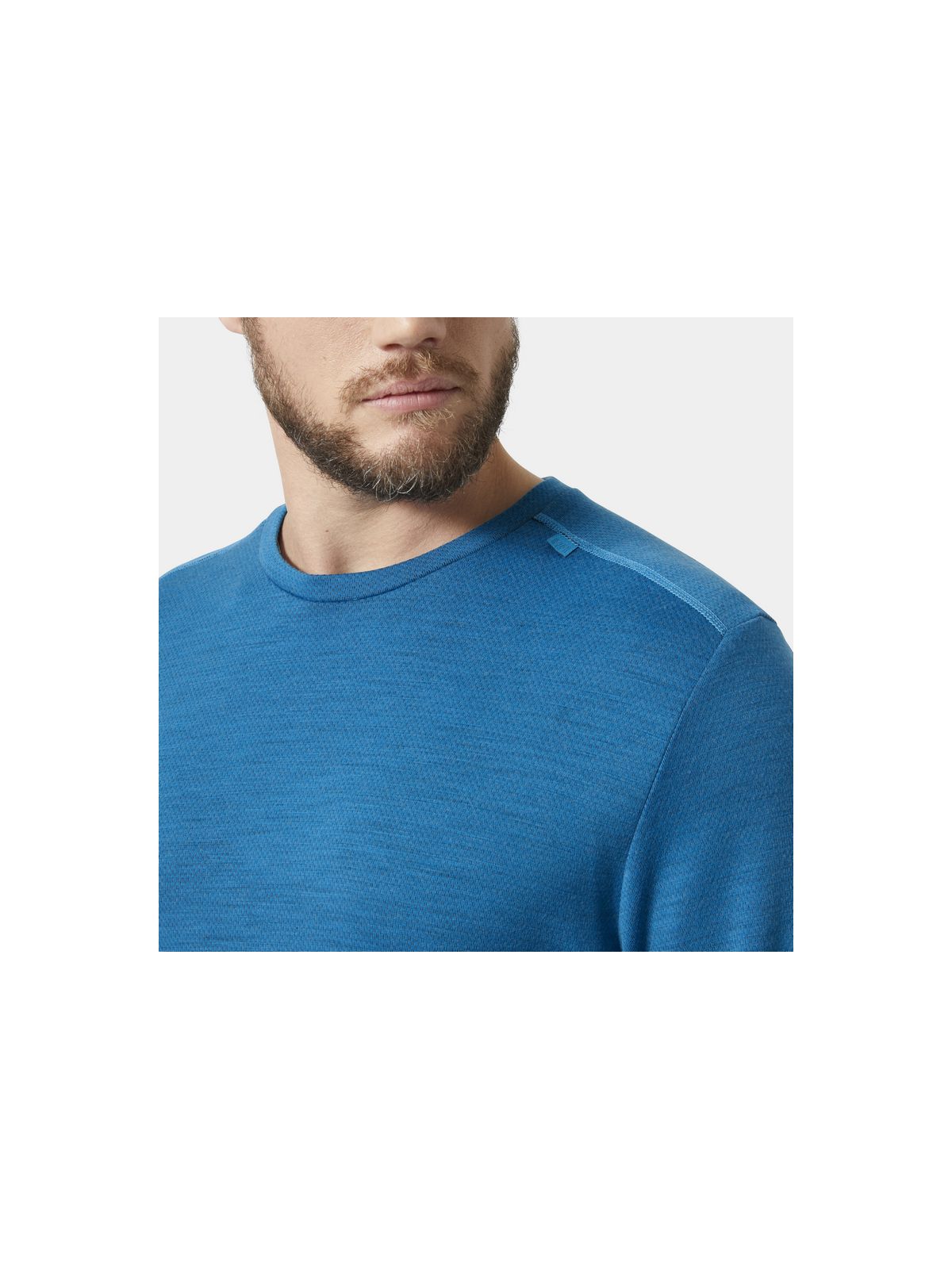 Koszulka męska HELLY HANSEN Lifa Merino Midweight Crew  kolor niebieski