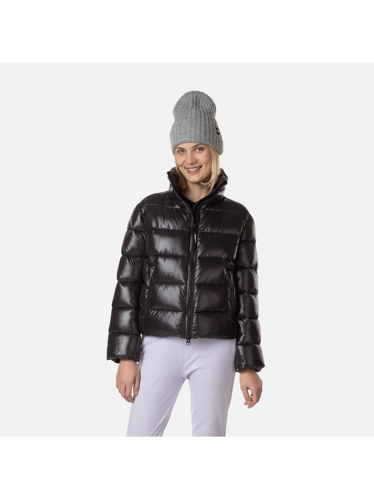 Kurtka Rossignol W Shiny Bomber czarny - Adventure Sports
