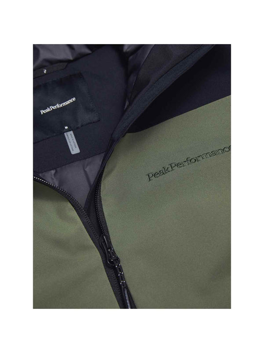 Kurtka narciarska męska PEAK PERFORMANCE Maroon Blocked HIPE 2L Insulated Shell Jacket zielona
