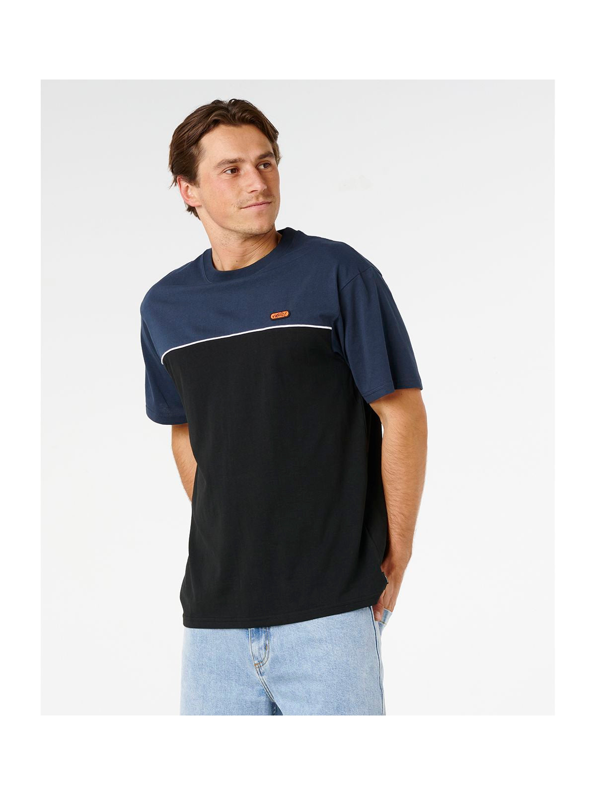 Koszulka męska RIP CURL Halfa Panel Beater Tee granatowa