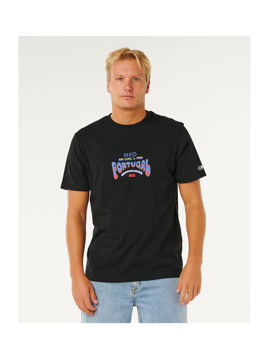 Koszulka męska RIP CURL Meo Peniche Pro 2026 Logo Tee czarna
