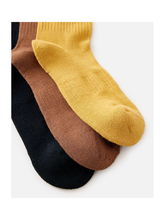 Skarpety RIP CURL Wetty Crew Sock 3-Pk brązowy - TU - Adventure Sports
