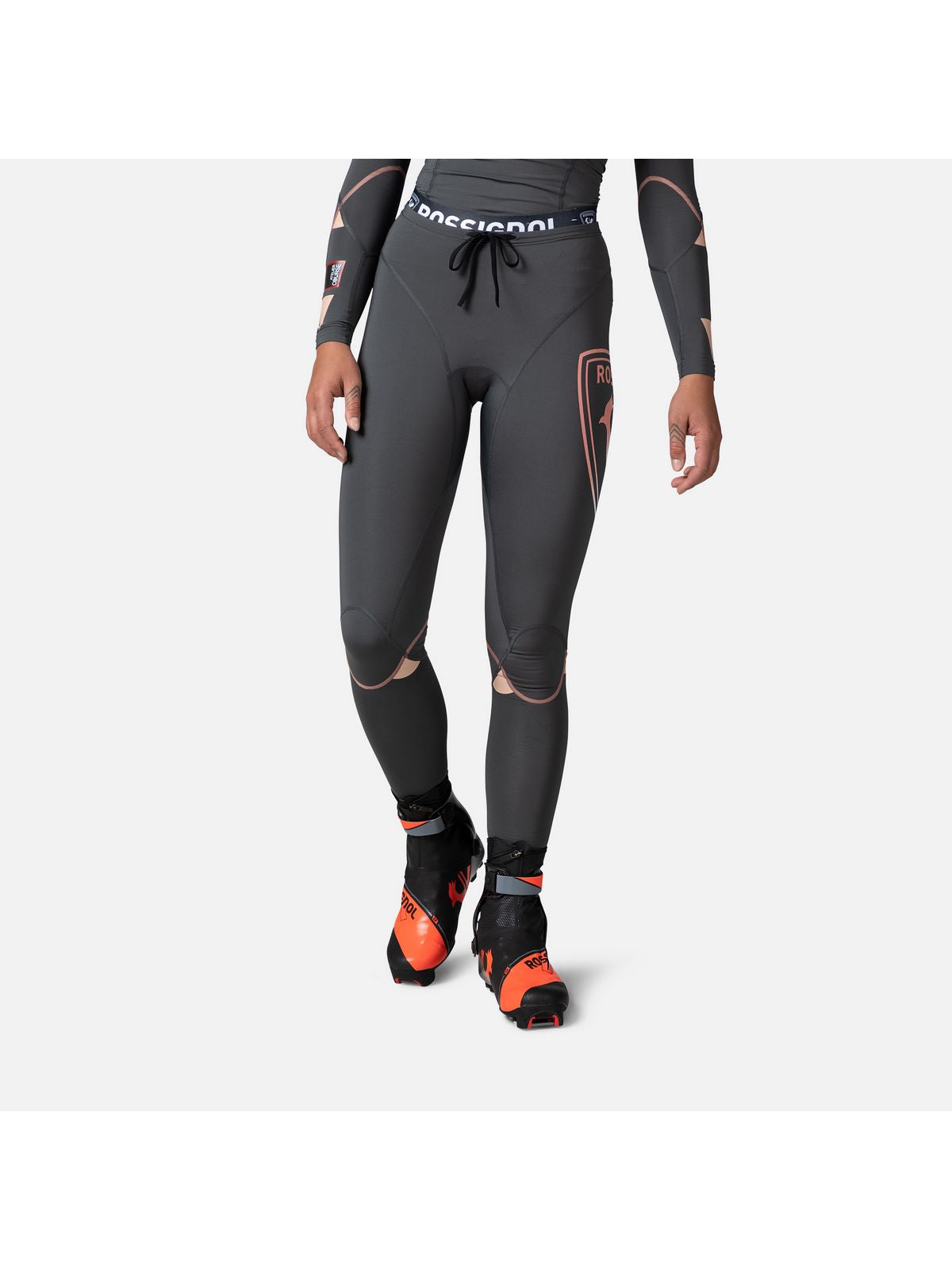 Legginsy damskie Rossignol W Infini Compression Race Tigh szary - Adventure Sports