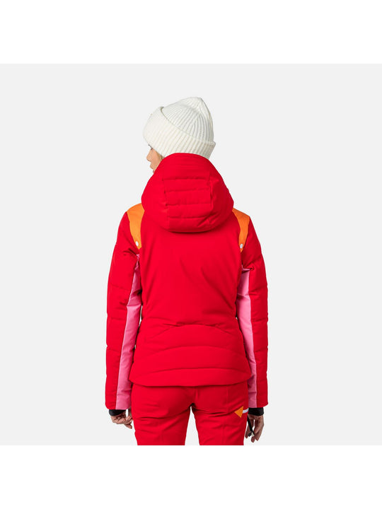 Kurtka puchowa na narty Rossignol W Pilot Down Jkt czerwony - narciarska - Adventure Sports
