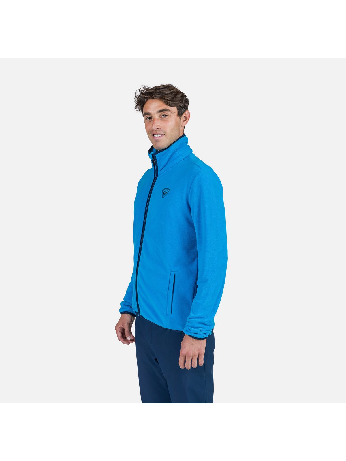 Bluza męska Rossignol Strawpile Fleece Fz niebieska - Adventure Sports