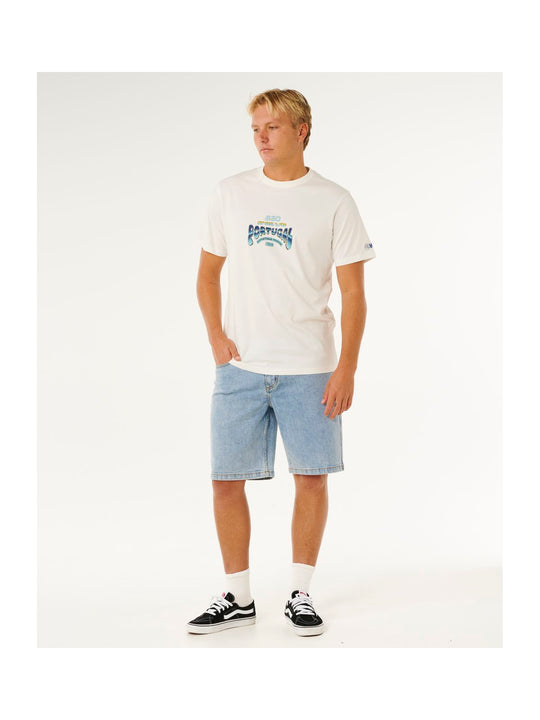 Koszulka męska RIP CURL Meo Peniche Pro 2026 Logo Tee biała
