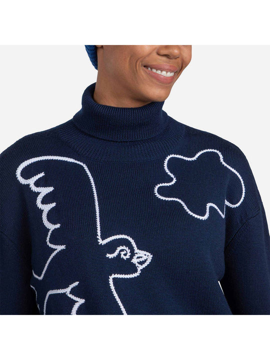 Sweter Rossignol W Jcc Roll Neck niebieski - Adventure Sports
