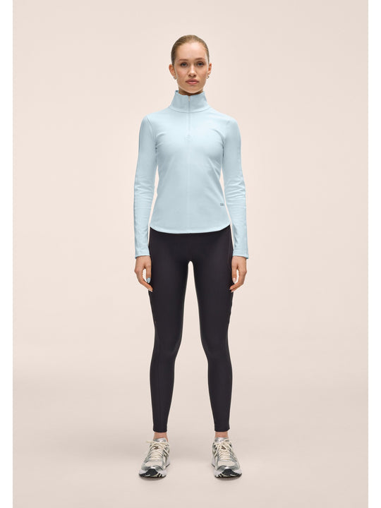 Koszulka damska CASALL Serene Half Zip Long Sleeve kolor niebieski

