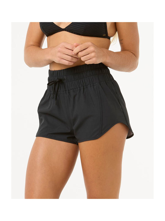 Szorty kąpielowe damskie RIP CURL High Waist Retro Volley 3" czarne
