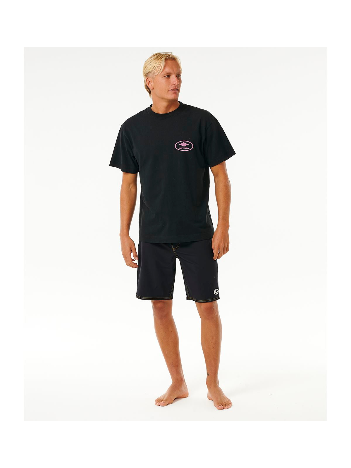 Koszulka RIP CURL Quality Surf Products Oval Tee czarny - Adventure Sports