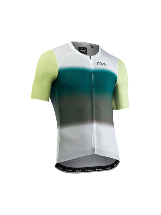 Koszulka rowerowa NORTHWAVE Blade Air Jersey S/s biało żółta
