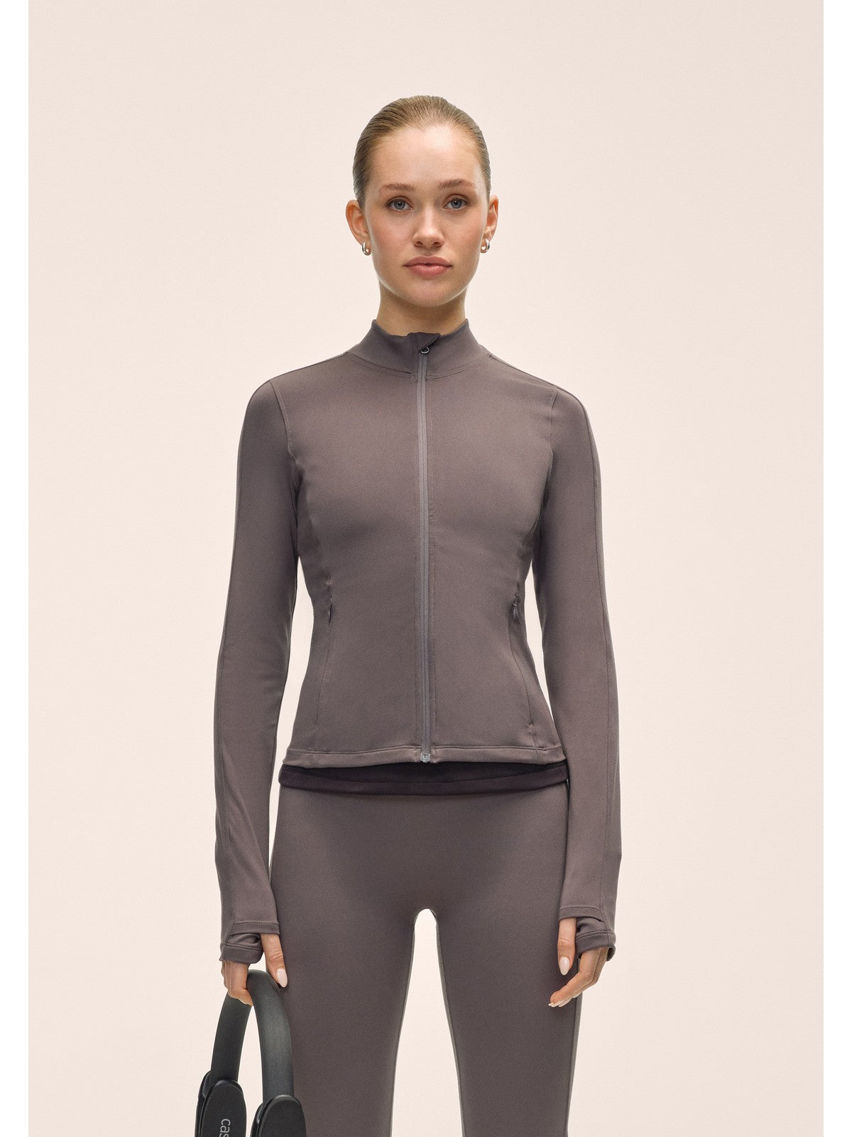 Kurtka damska CASALL Soft Touch Zip Jacket kolor szary