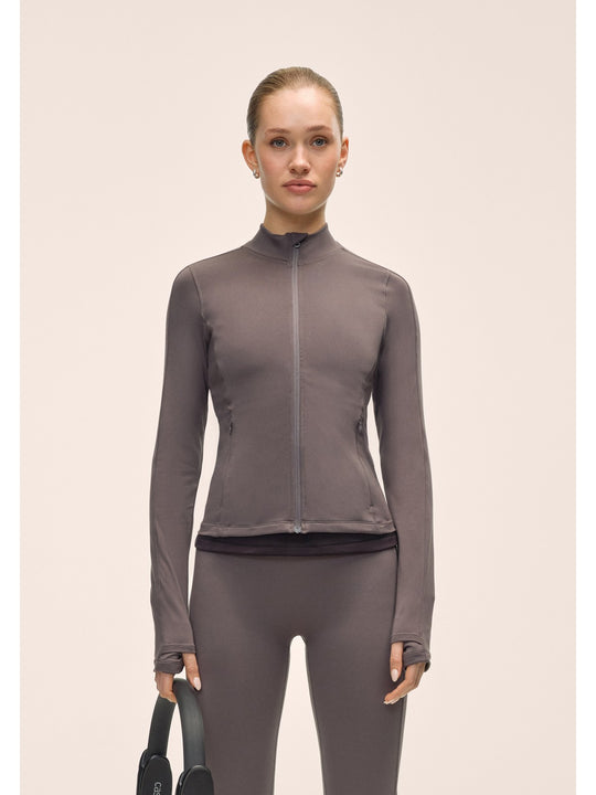 Kurtka damska CASALL Soft Touch Zip Jacket kolor szary
