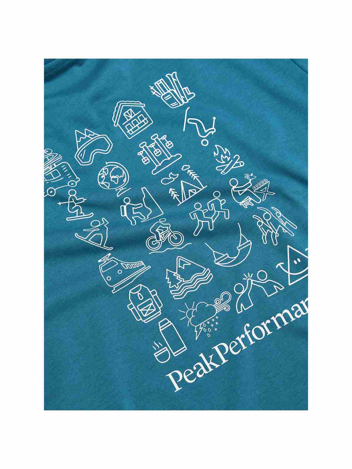 Koszulka Peak Performance W Explore Graphic Tee zielony - Adventure Sports