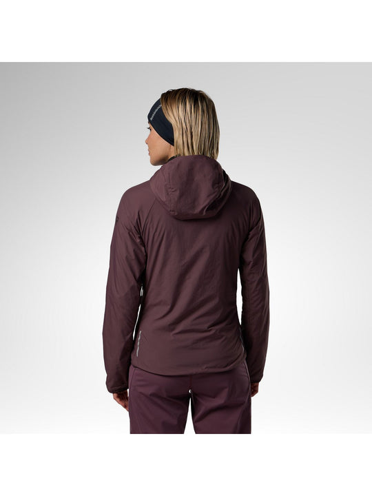 Kurtka narciarska damska ROSSIGNOL W Venon Active Hoodie Jacket bordowa

