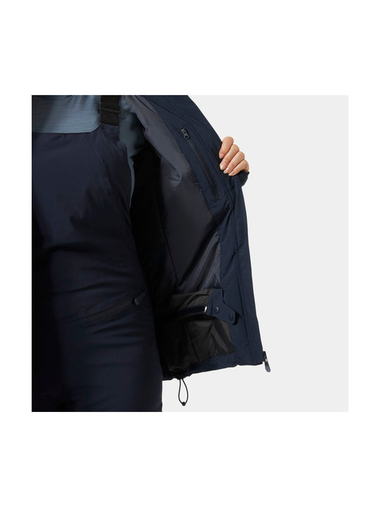 Kurtka narciarska damska HELLY HANSEN W PANORAMA INS JACKET granatowa

