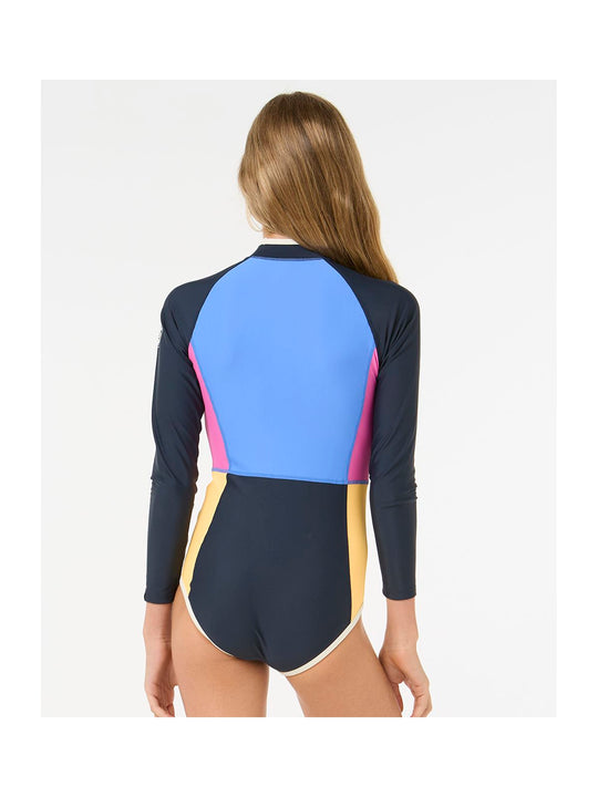 Lycra dziecięca RIP CURL BLOCK PARTY LS SURFSUIT - GIRL granatowy
