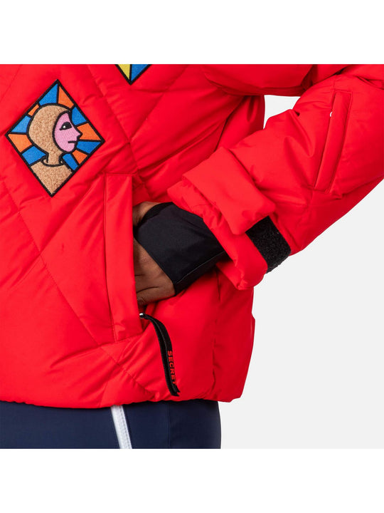 Kurtka puchowa narciarska Rossignol W Lumy Down Bomber Jkt czerwony - Adventure Sports
