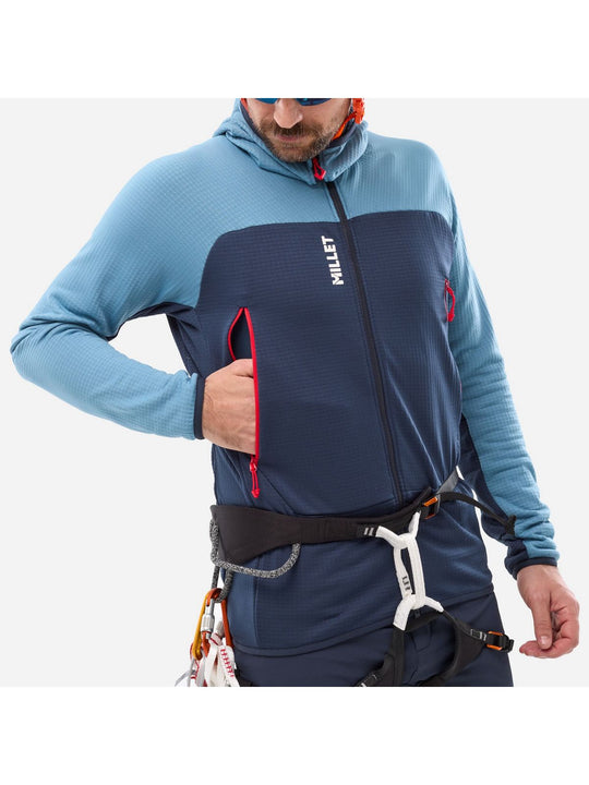 Bluza męska MILLET Fusion Grid Hoodie M niebieska

