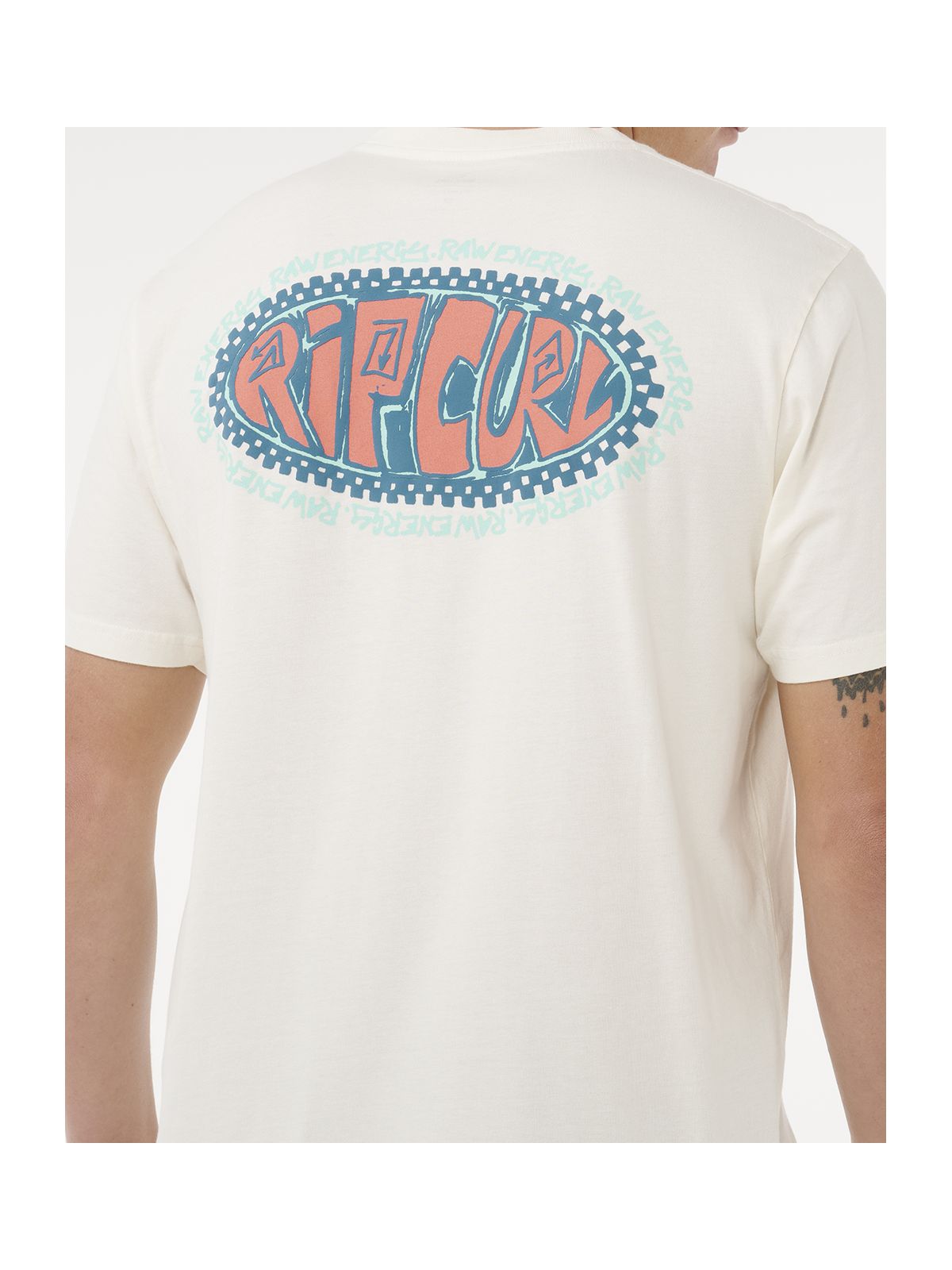 Koszulka RIP CURL RAW ENERGY DE OVAL TEE beżowa