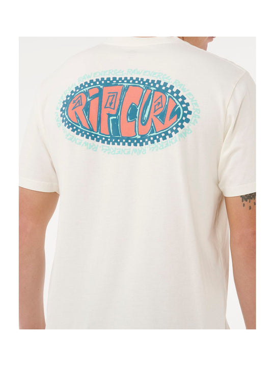 Koszulka RIP CURL RAW ENERGY DE OVAL TEE beżowa
