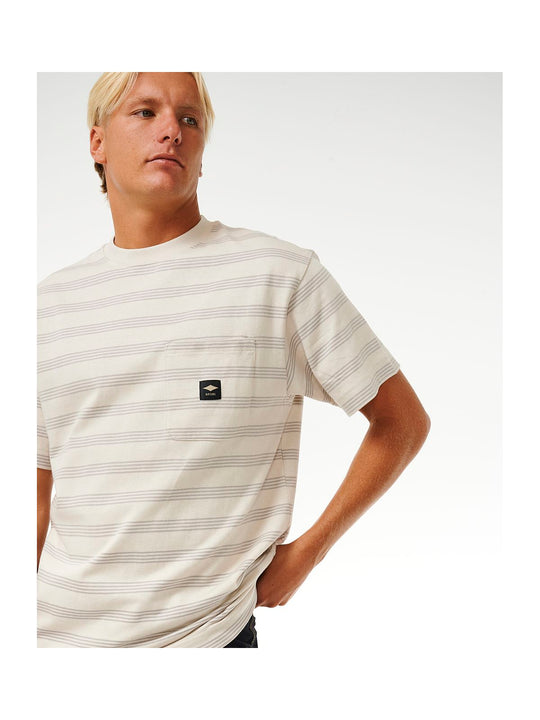 Koszulka RIP CURL Qsp Stripe Tee biały - Adventure Sports
