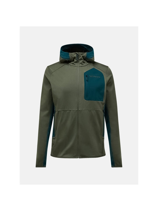 Bluza z kapturem męska PEAK PERFORMANCE Utility Light Zip Hood zielona
