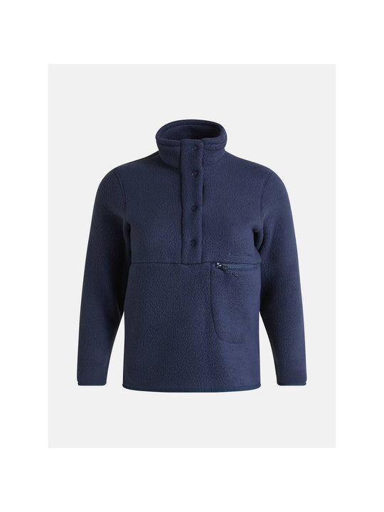 Bluza polarowa damska Peak Performance W Fleece Snap T Neck granatowy - Adventure Sports
