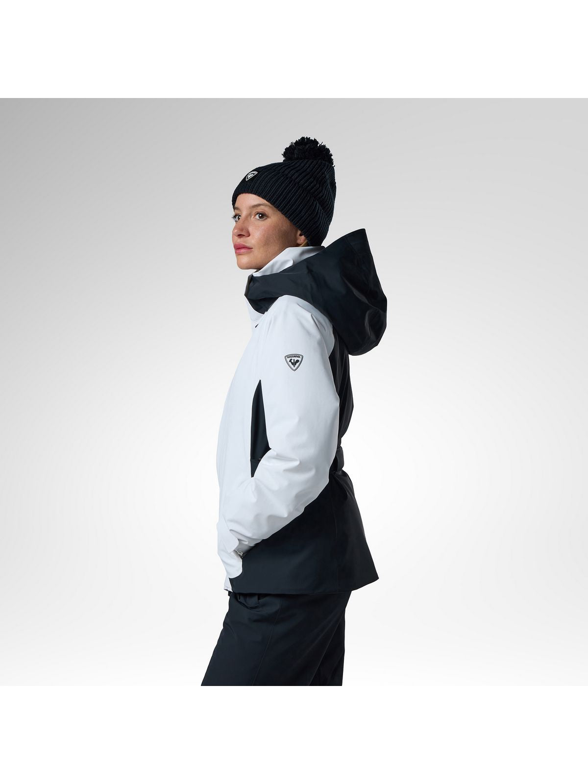 Kurtka narciarska damska ROSSIGNOL W 4Ws Blackside Insulated Jack biała
