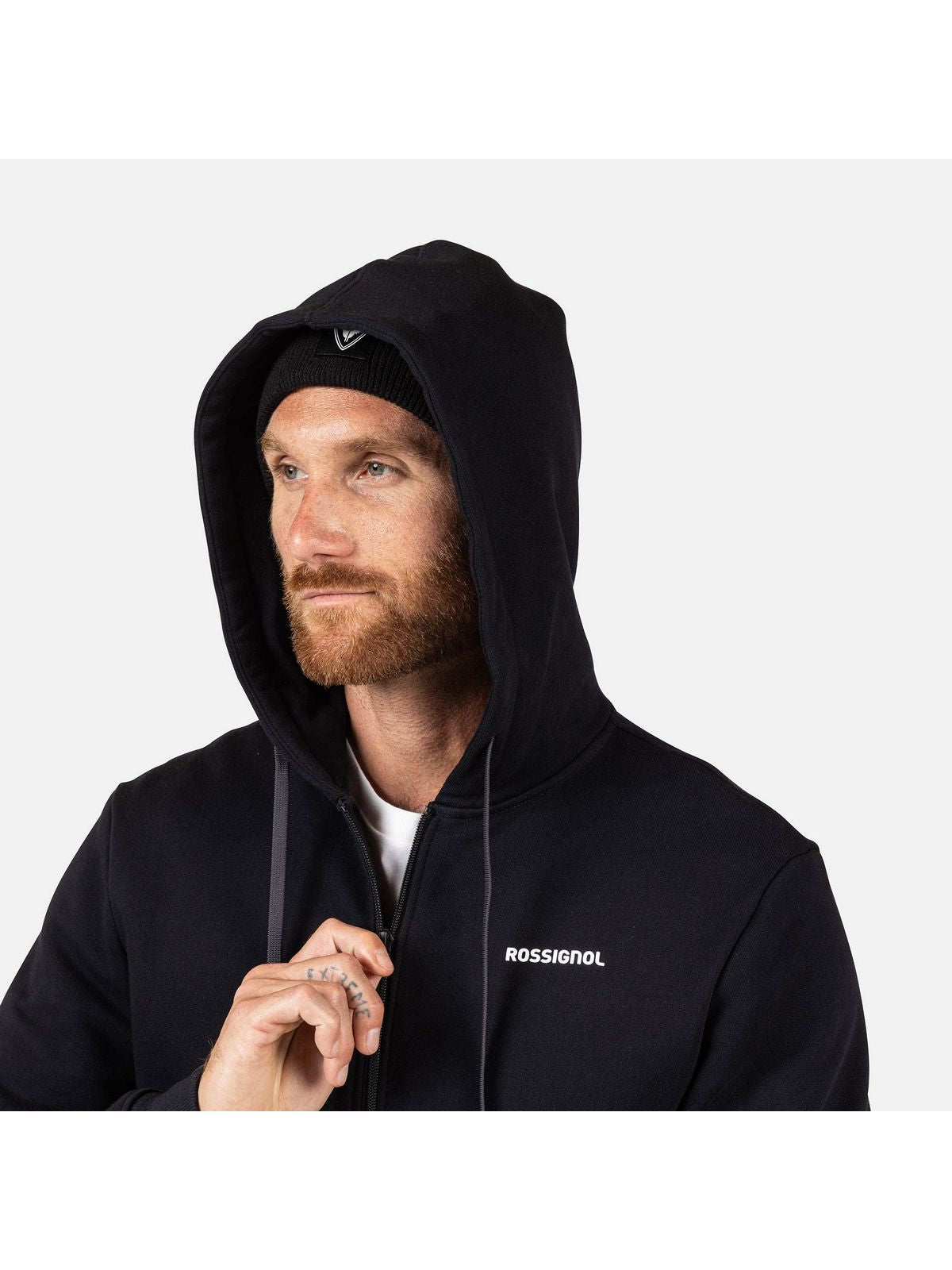Bluza męska męska ROSSIGNOL PRESSET FZH SWEATSHIRT czarna