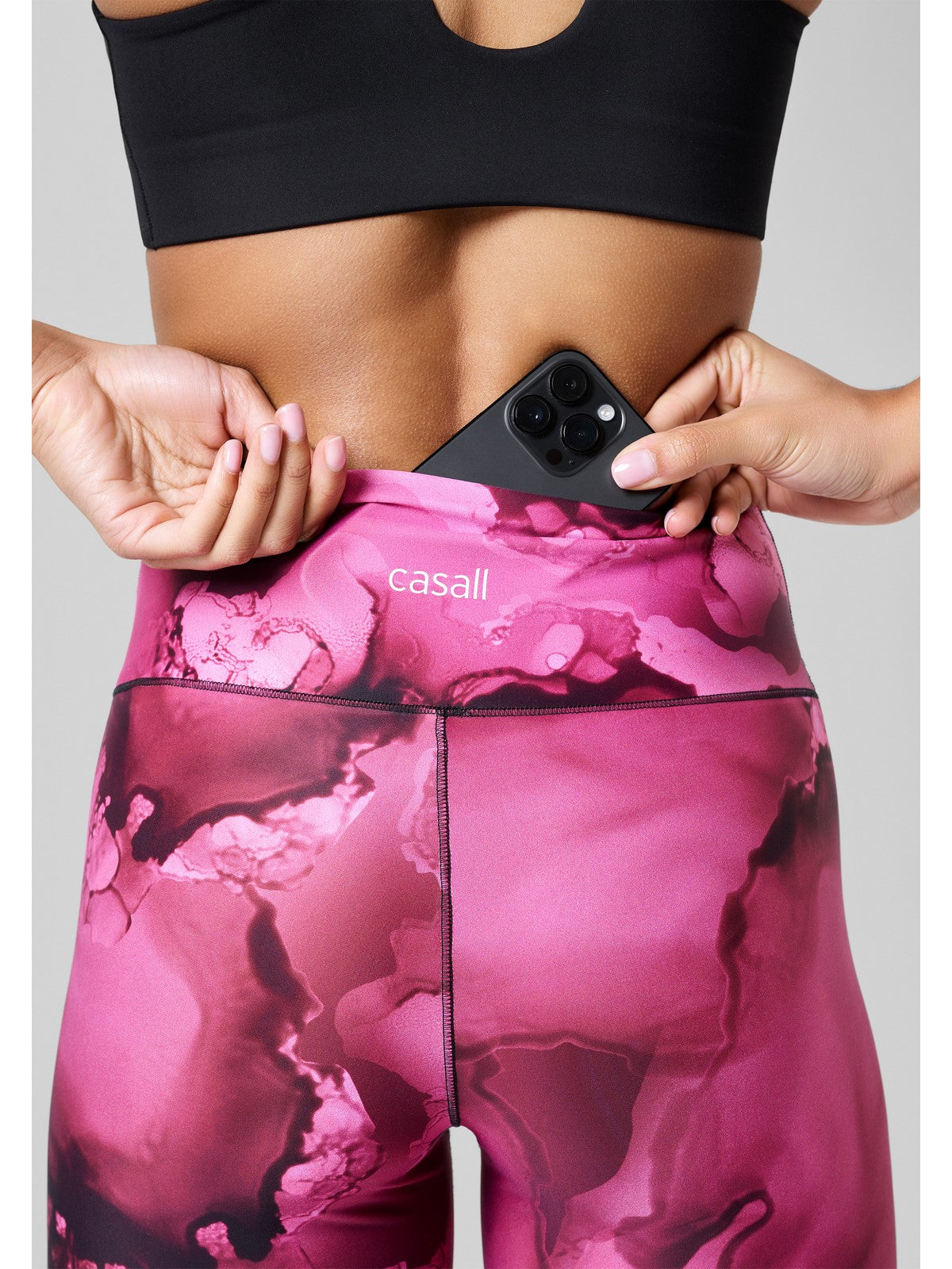 Legginsy CASALL Ultra High Waist Printed Tights różowy - Adventure Sports