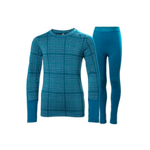 Bielizna dziecięca HELLY HANSEN Jr Graphic Lifa Merino Set kolor niebieski
