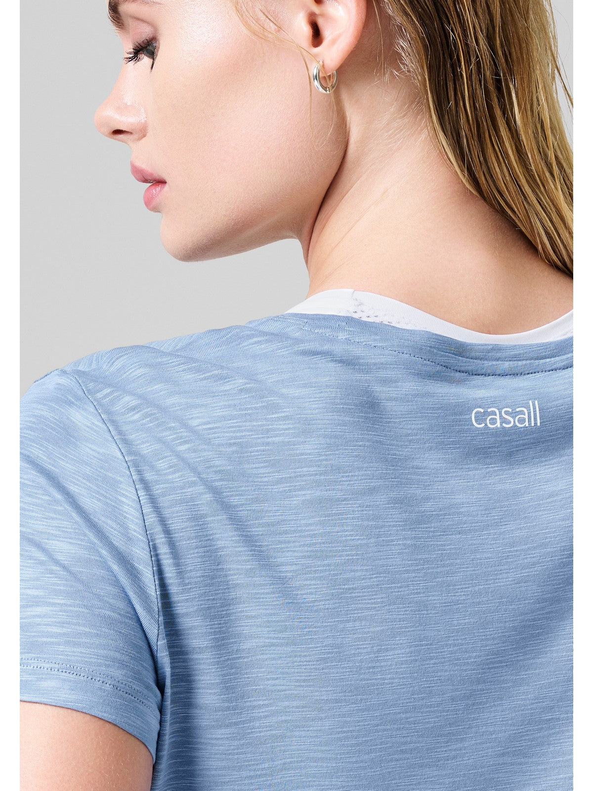 Koszulka CASALL Soft Texture Tee niebieski - Adventure Sports